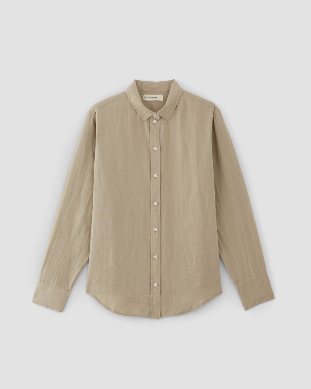 The Must-Have Shirt in Linen in Trench Coat Khaki — alternate view
