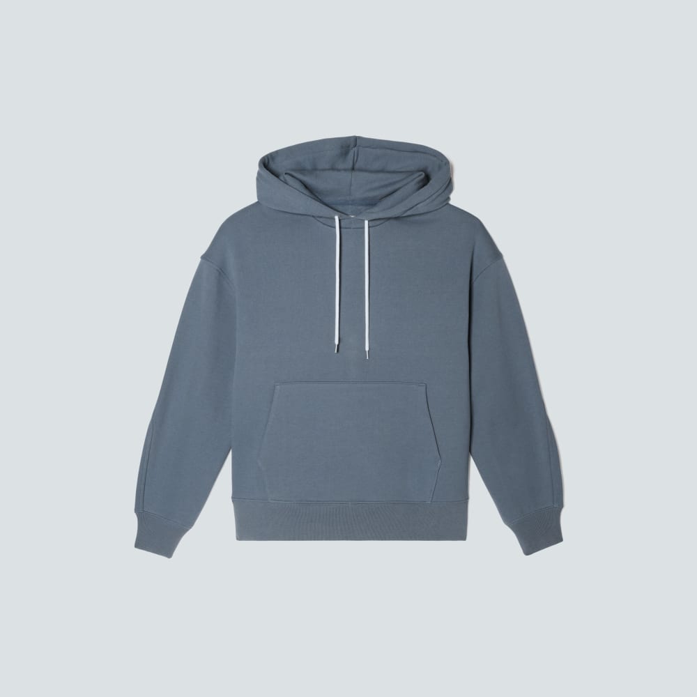 The Track Organic Cotton Popover in Faded Blue — front view