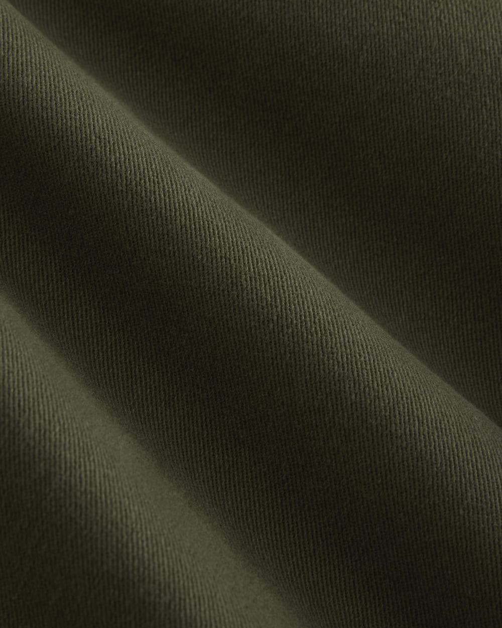 Twisted Seam Barrel Pant in Olive Night — detail view