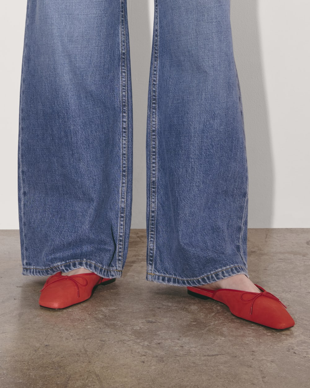 The Ballet Mule in Classic Red Suede — alternate view