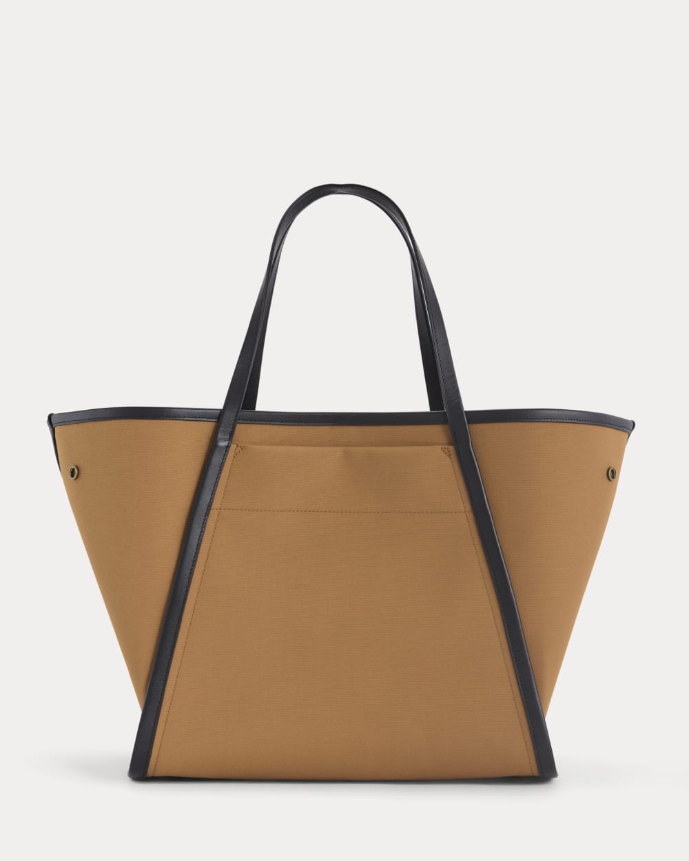 Canvas Lug Tote in Golden Brown — front view