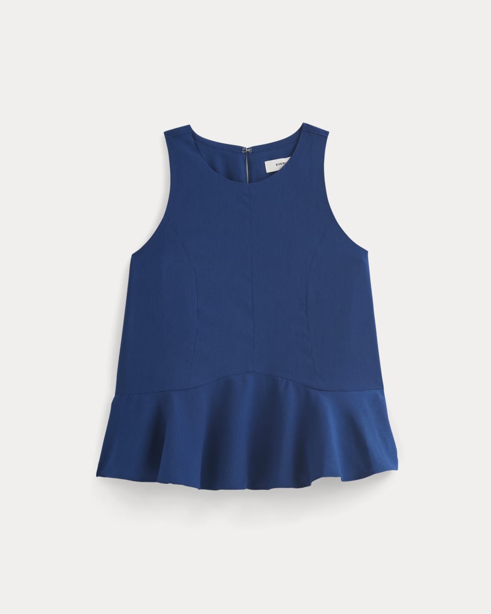 Sleeveless Peplum Top in Estate Blue — alternate view