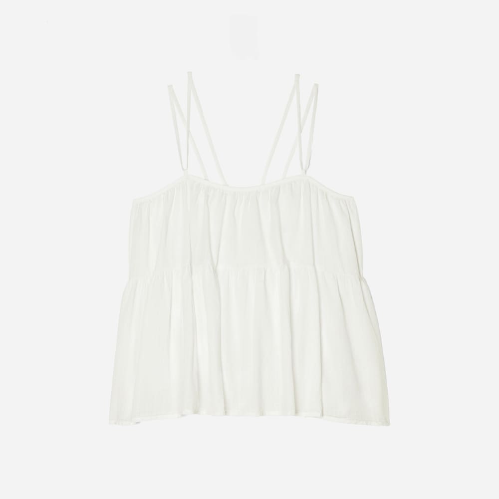 The Billow Cami in White — front view