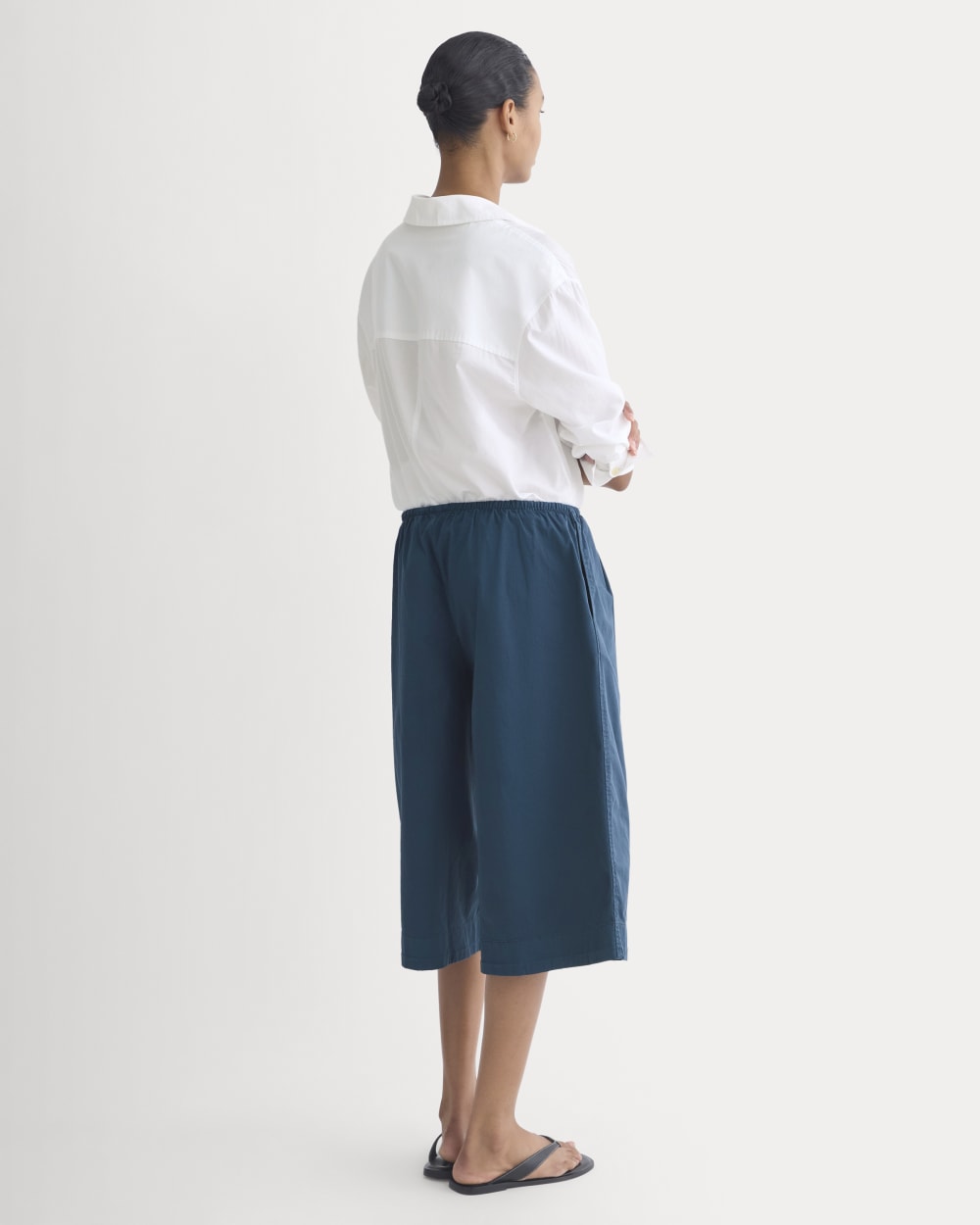 Easy Long Short in Midnight Navy — detail view