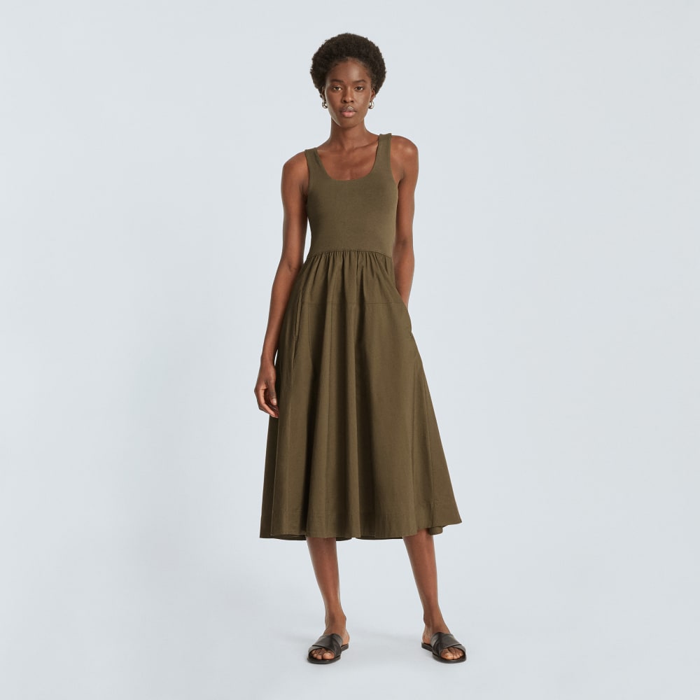 The Riviera Dress in Beech — front view