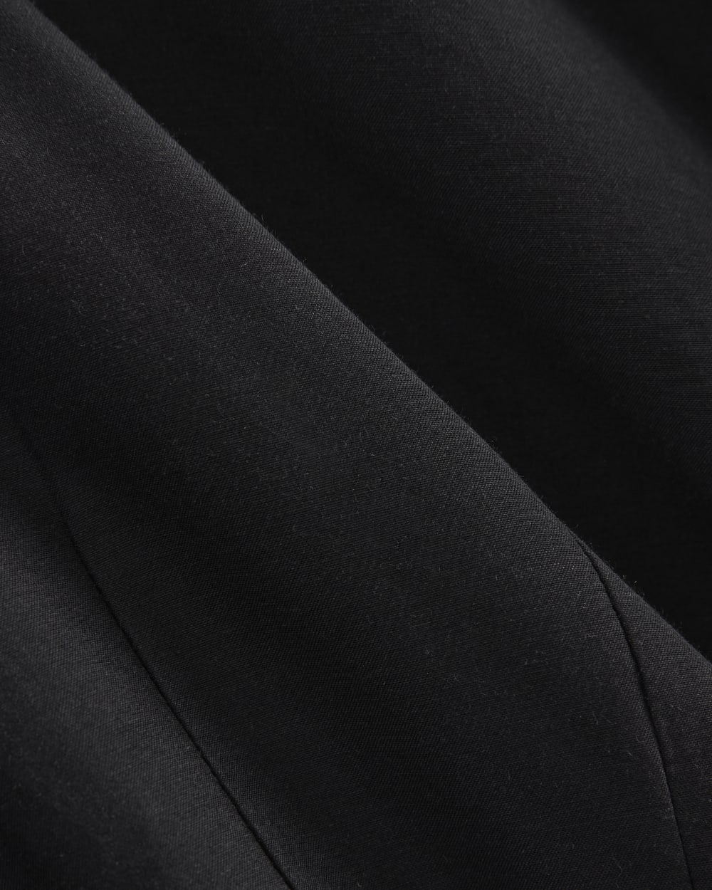 Balloon Sleeve Top in Cotton Silk in Black — detail view