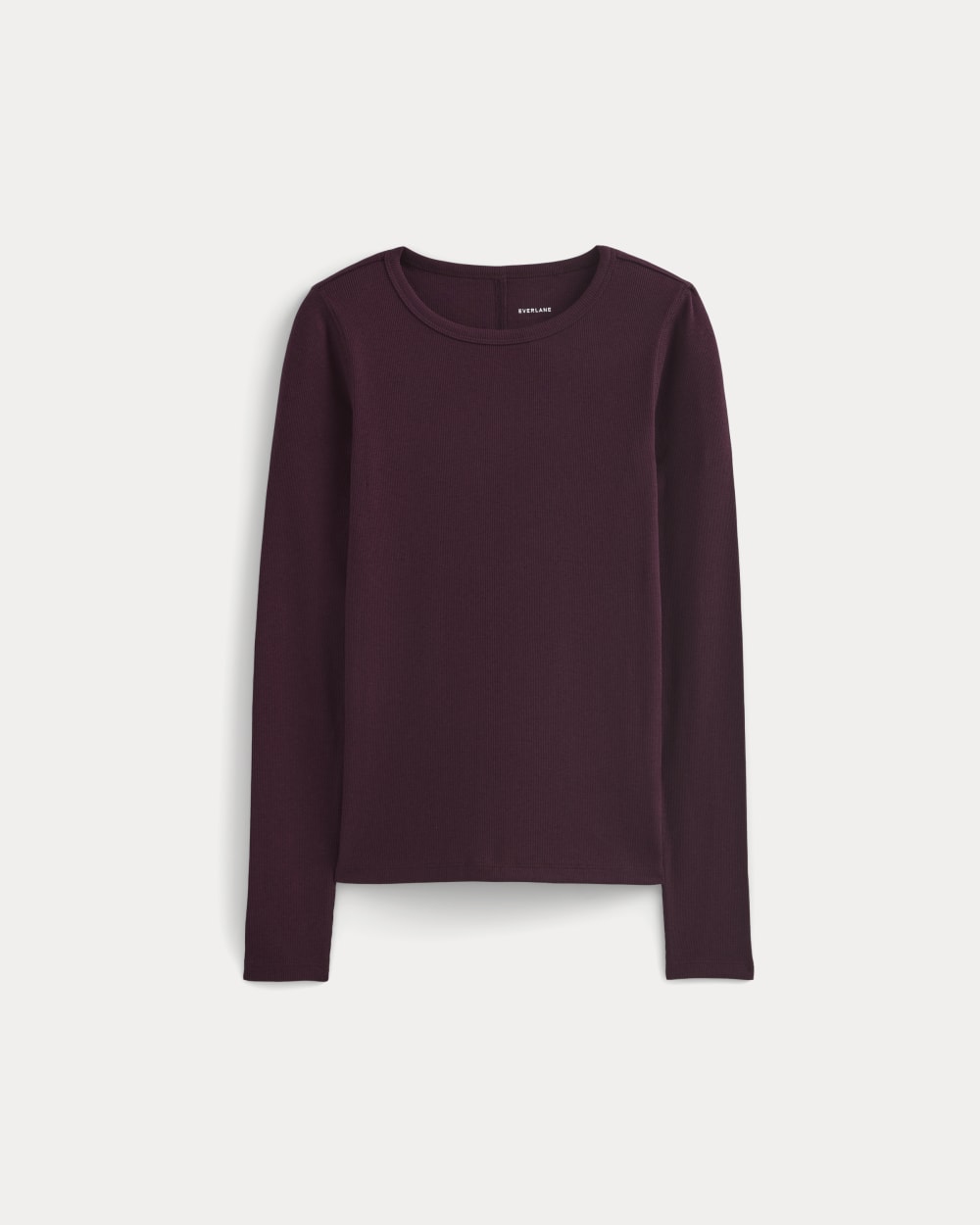 The Luxe Rib Long-Sleeve Crew in Heathered Port Royale — alternate view