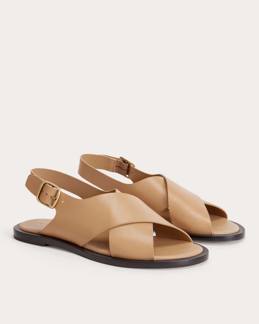 The City Crossover Sandal in Light Taupe — detail view