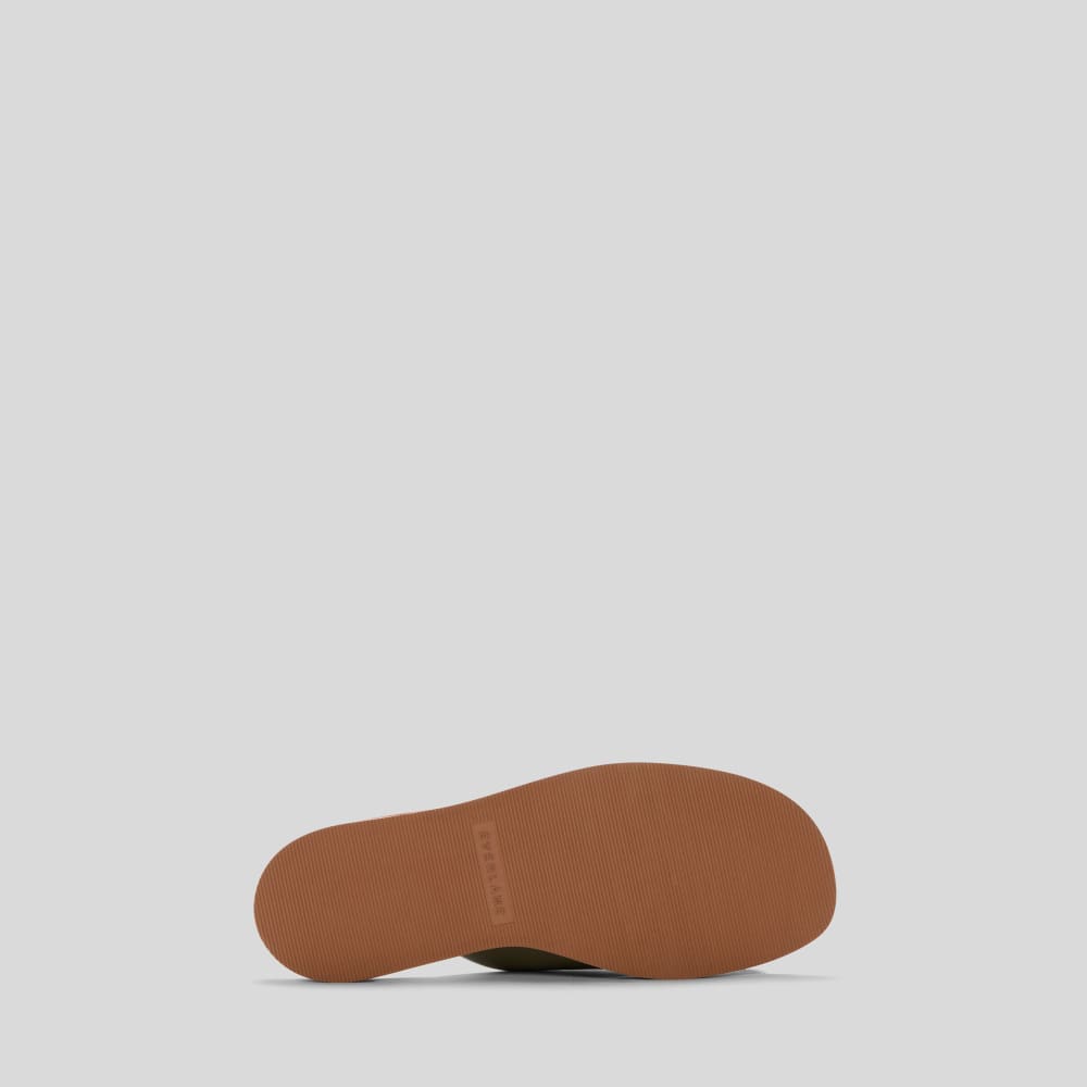 The Day Crossover Sandal in Olive — detail view