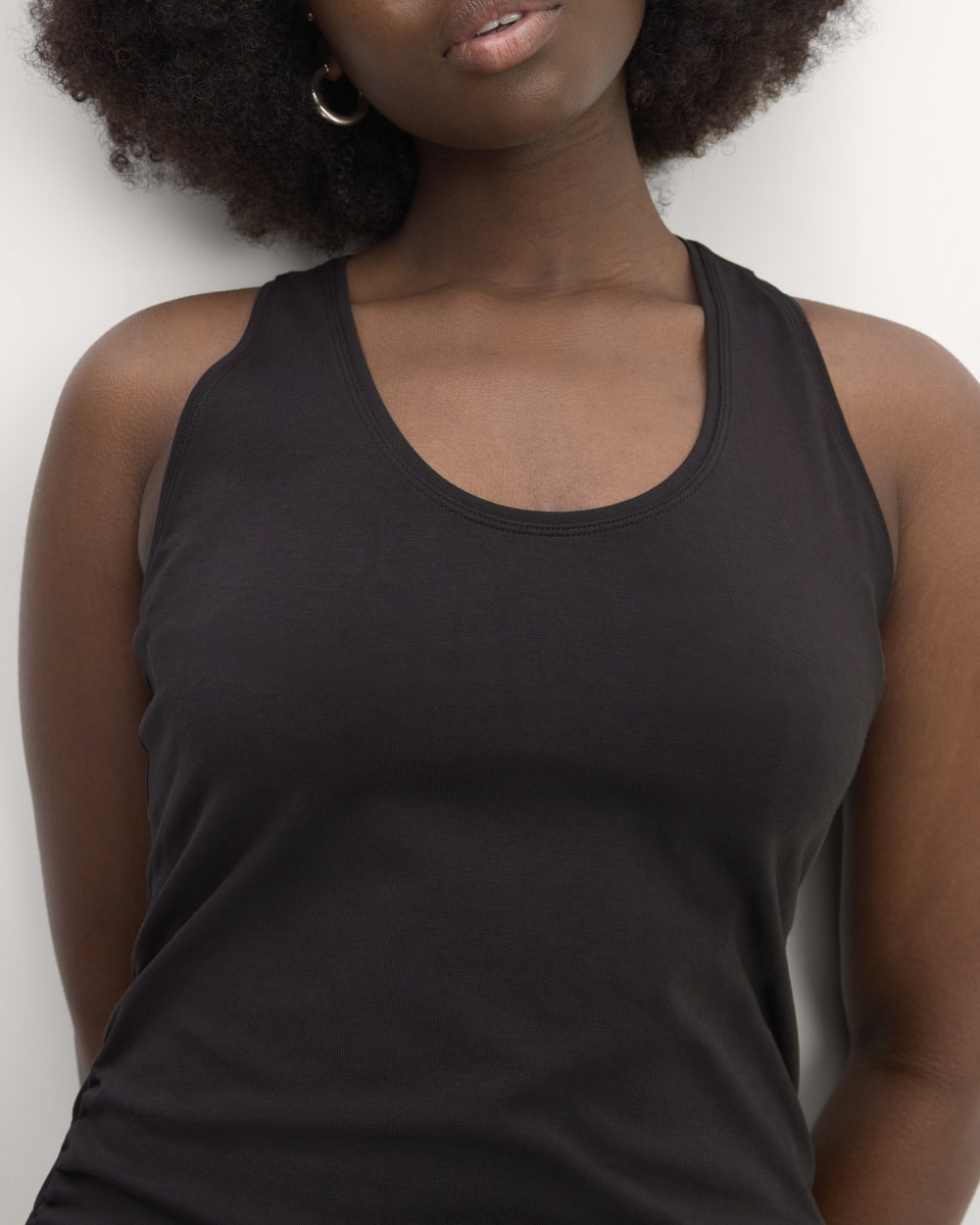 The Form Racerback Dress in Black — detail view