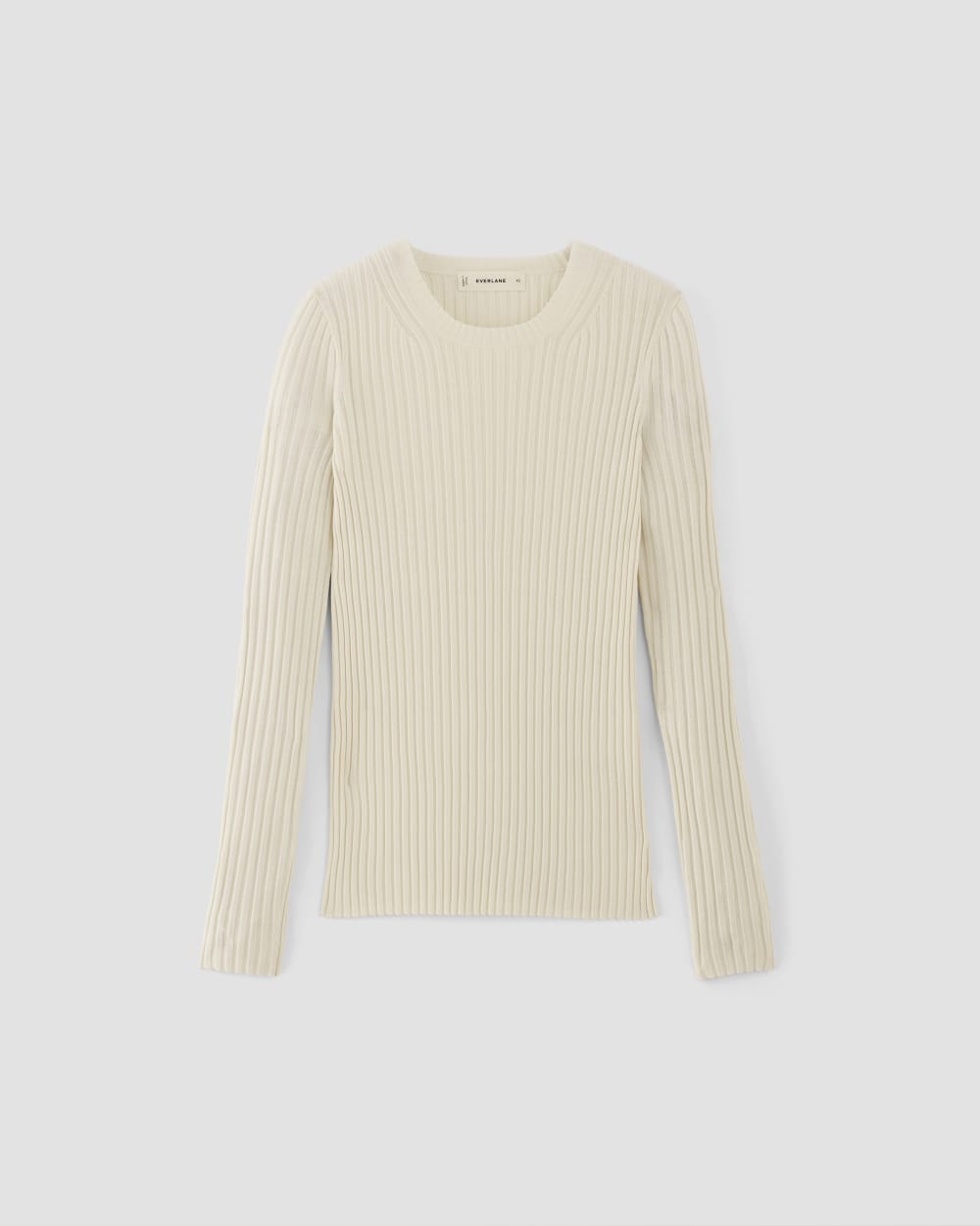 The Viscose Knit Crew in Beige — alternate view