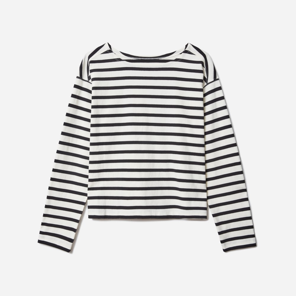 The Mariner Tee in Black / White — front view
