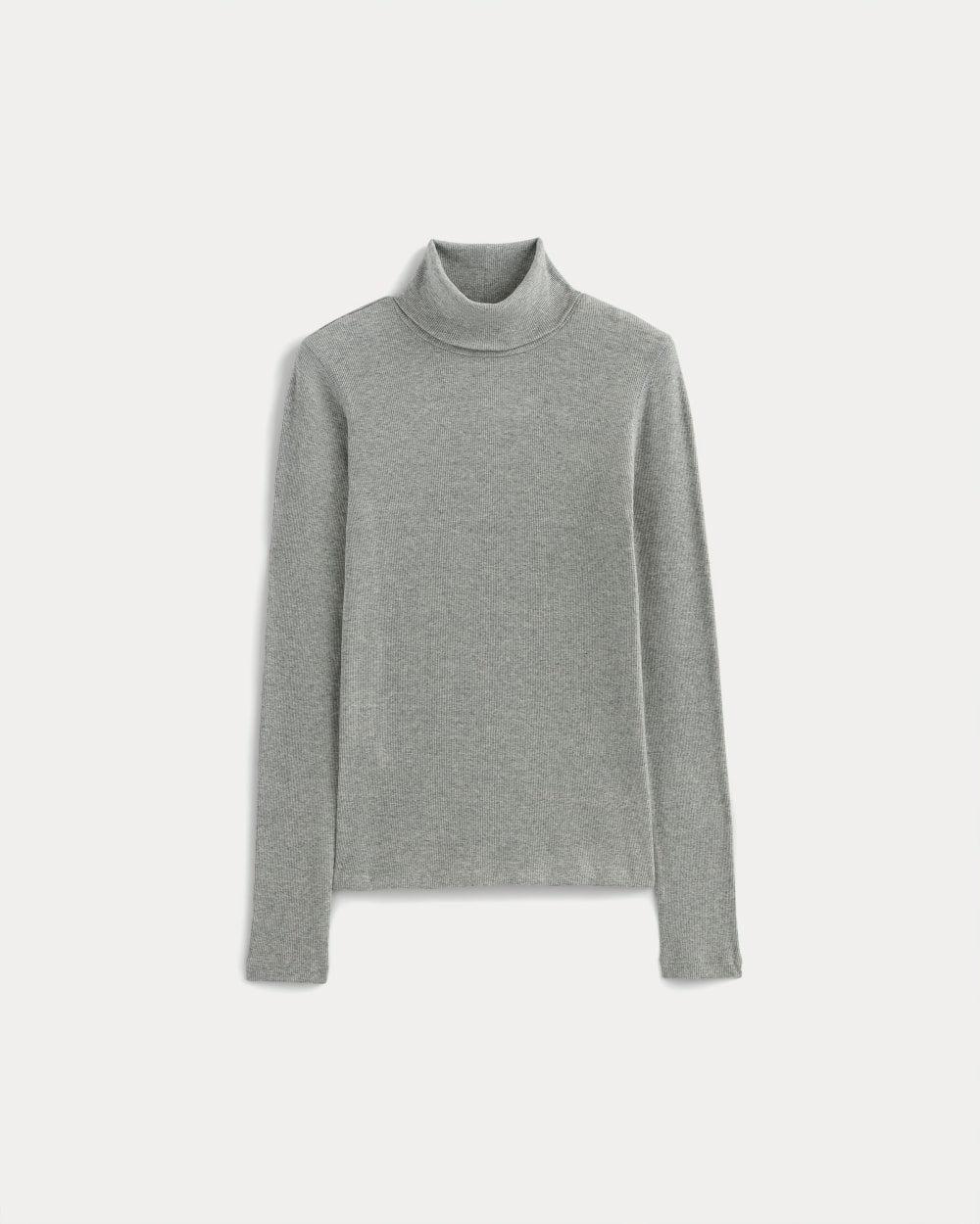 The Luxe Rib Turtleneck in Washed Heathered Grey — alternate view