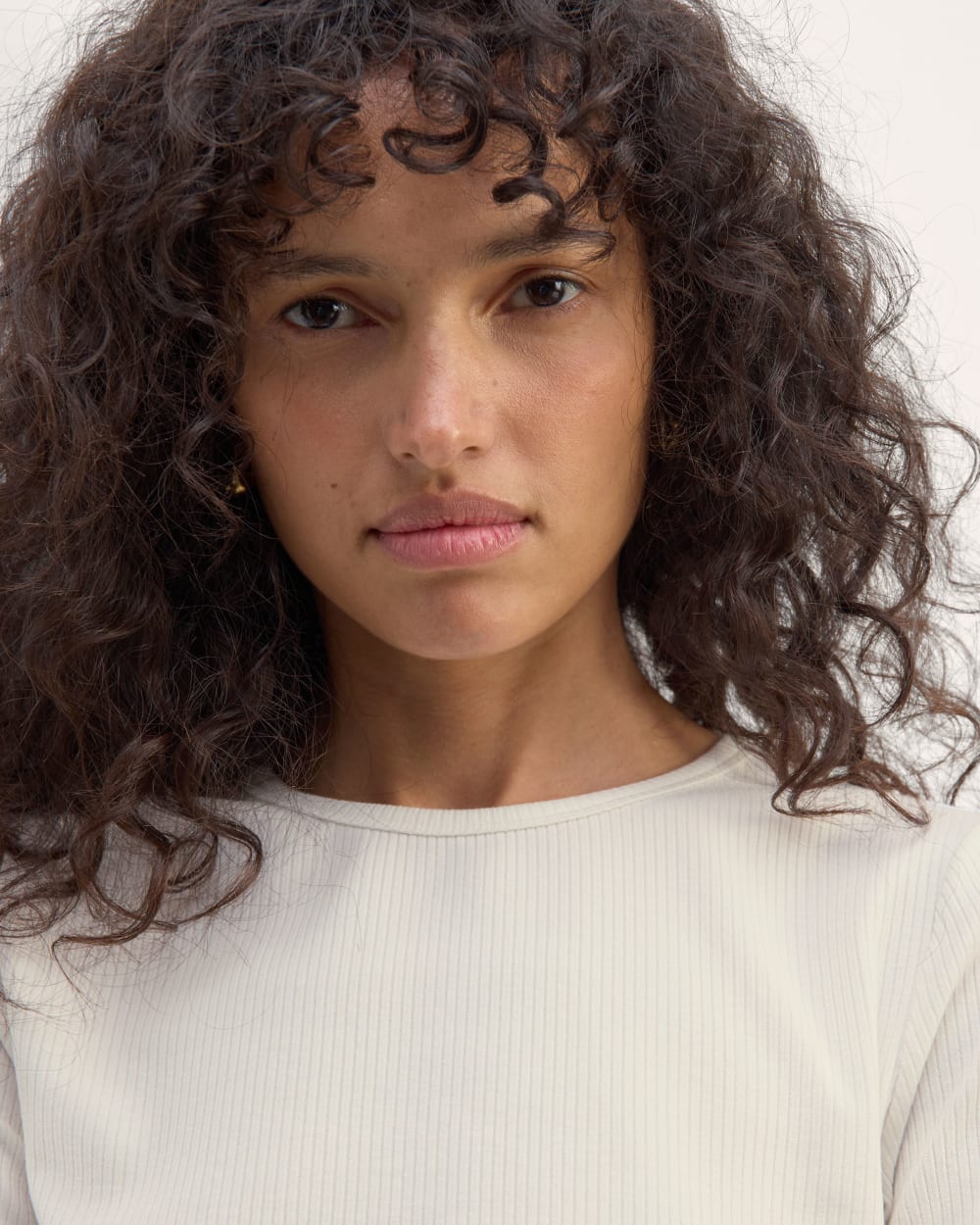 The Shimmy Tee in Bone — detail view