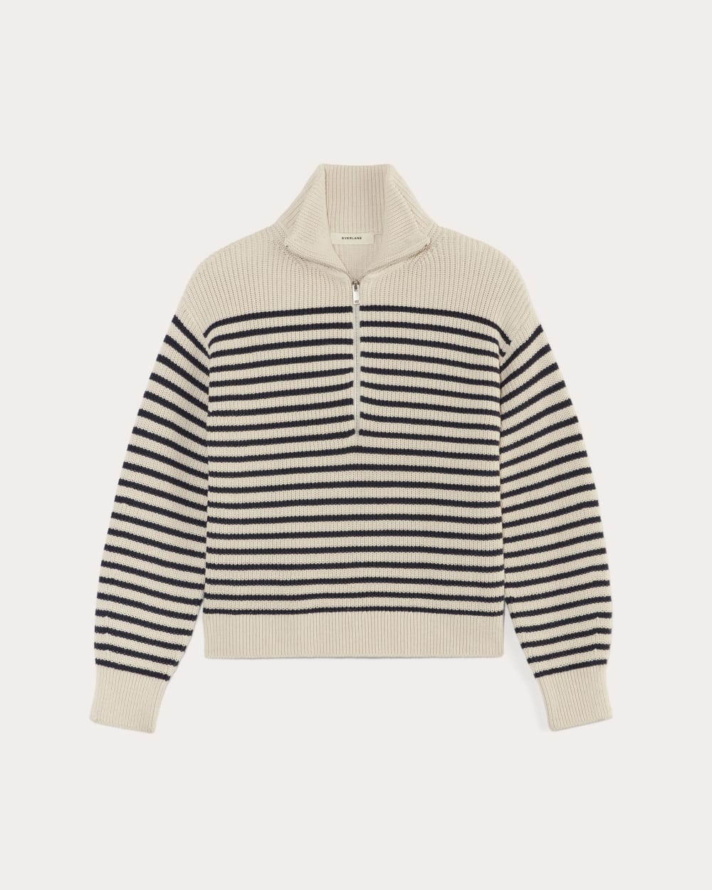 The Half-Zip in Everyday Cotton in Canvas / Navy — alternate view