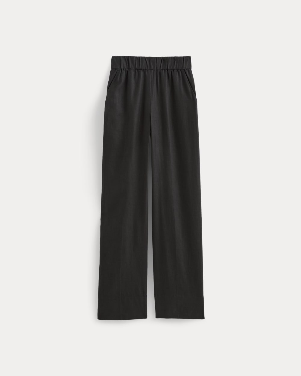 The Linen Easy Pant in Black — alternate view