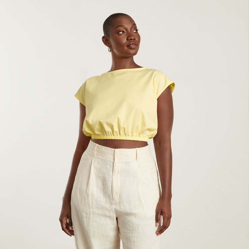 The Bubble Top in Pastel Yellow — alternate view