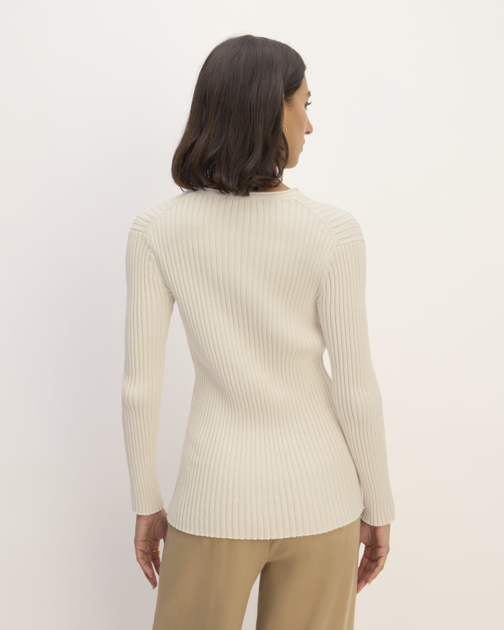 The Cotton Rib Crew in Canvas — detail view