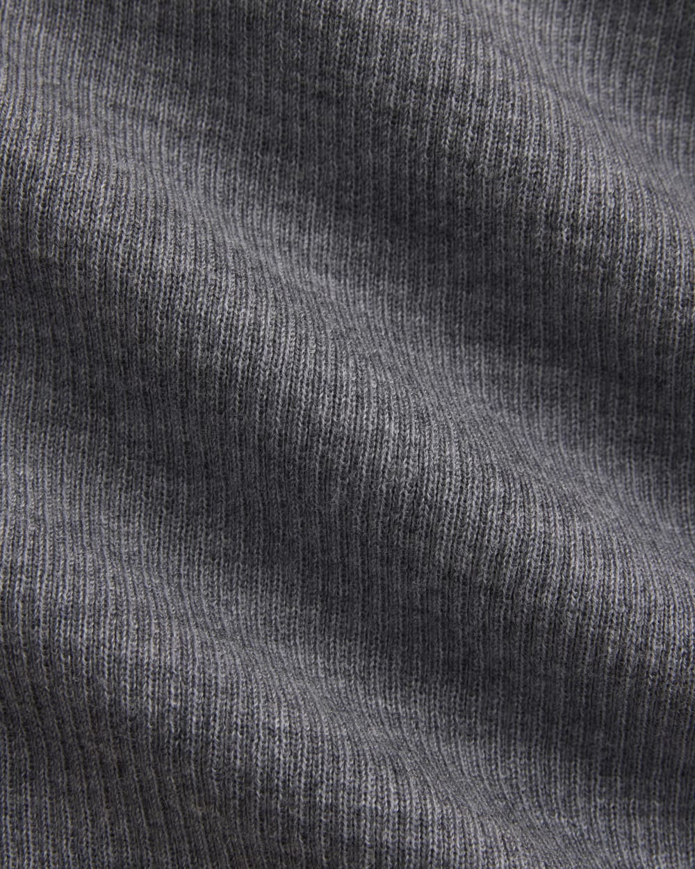 The Light Ribbed Cami in Ultrasoft Merino in Heather Mid Grey — detail view