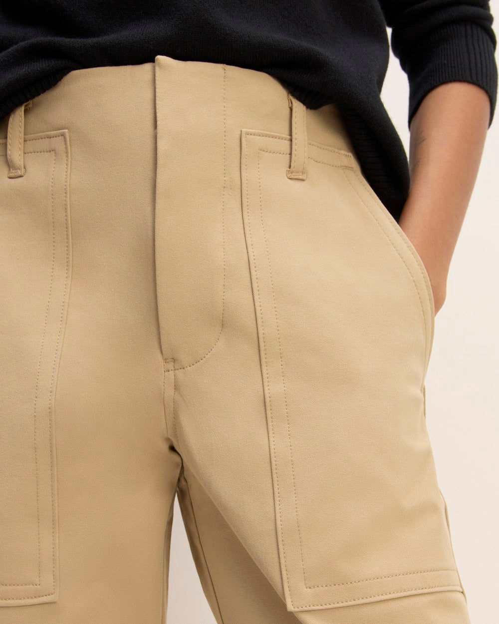 The Bi-Stretch Utility Pant in Cornstalk — detail view