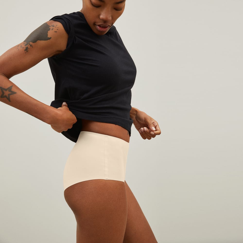 The Invisible High-Rise Hipster in Light Tan — detail view