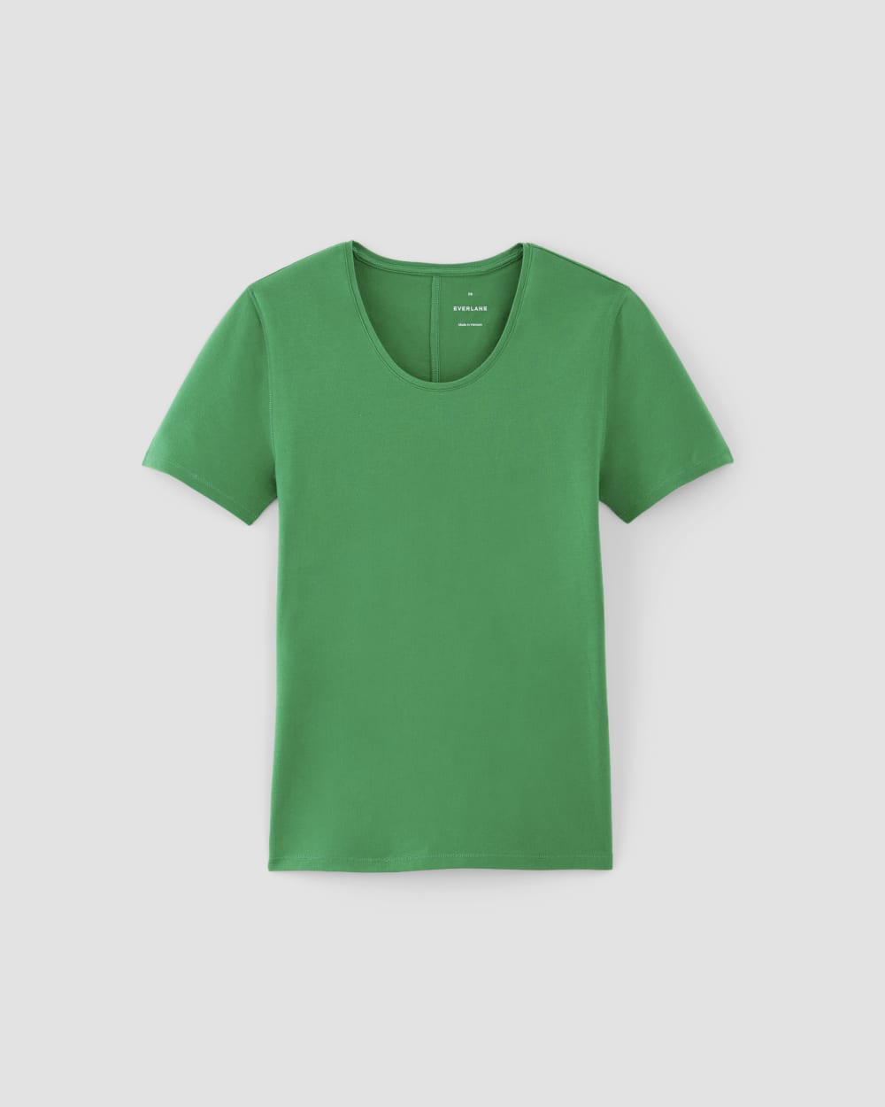 The Supima® Form Crew Neck Tee in Grass Green — alternate view
