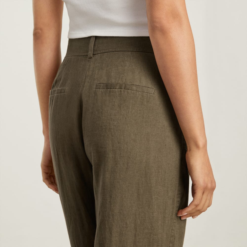 The Linen Way-High® Drape Pant in Beech — detail view