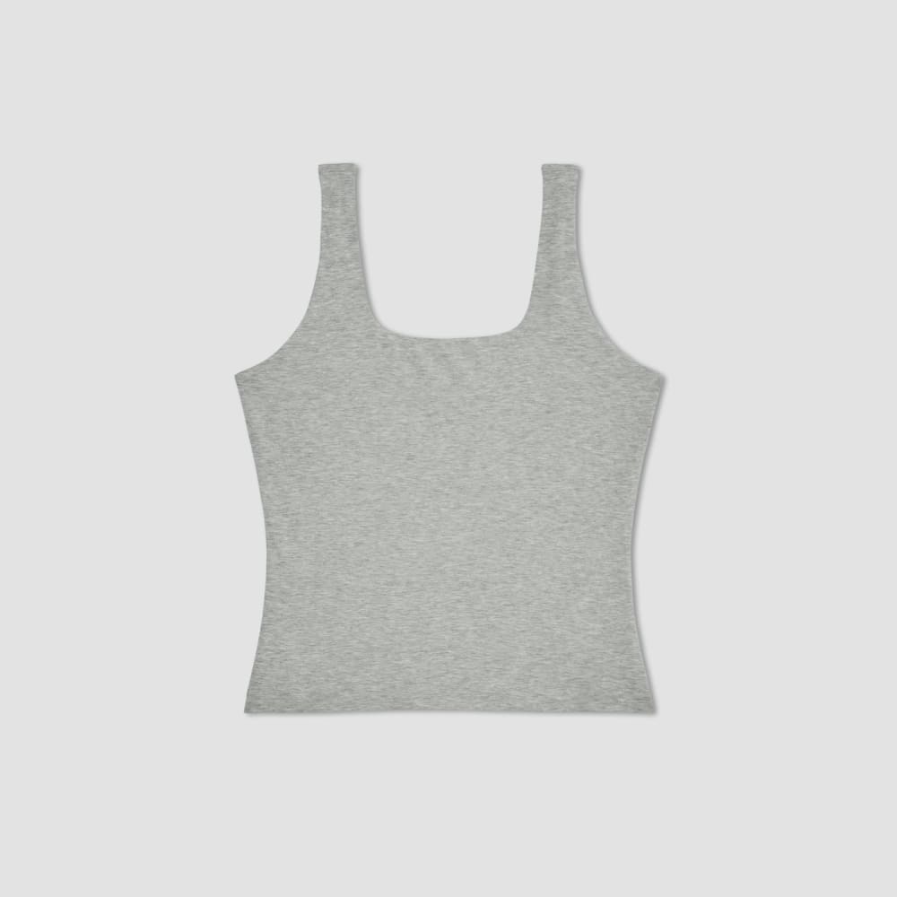 The Supima® Sleeveless Top in Heathered Grey — alternate view