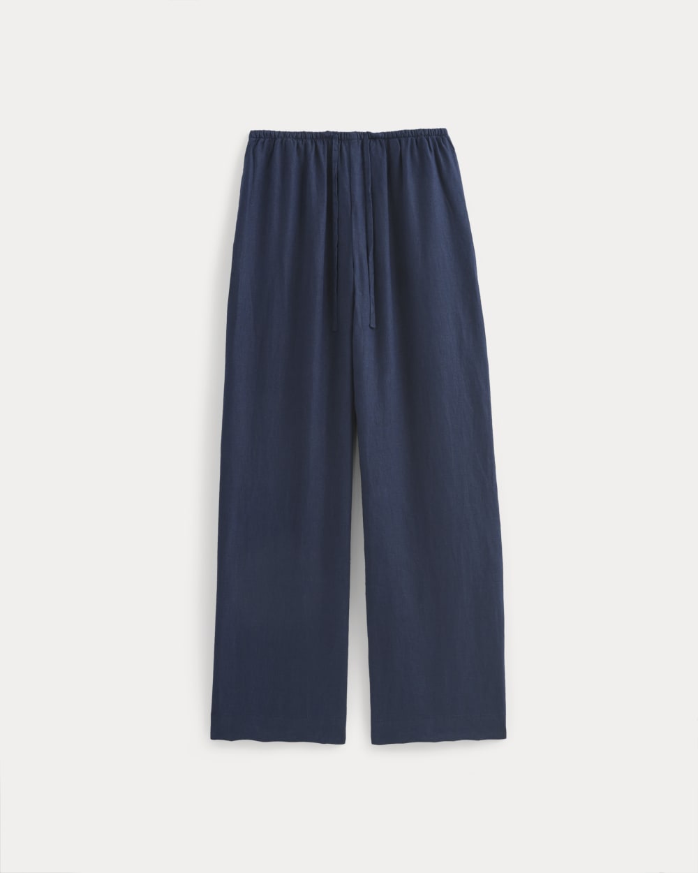 The Drawstring Pant in Linen in Navy — alternate view