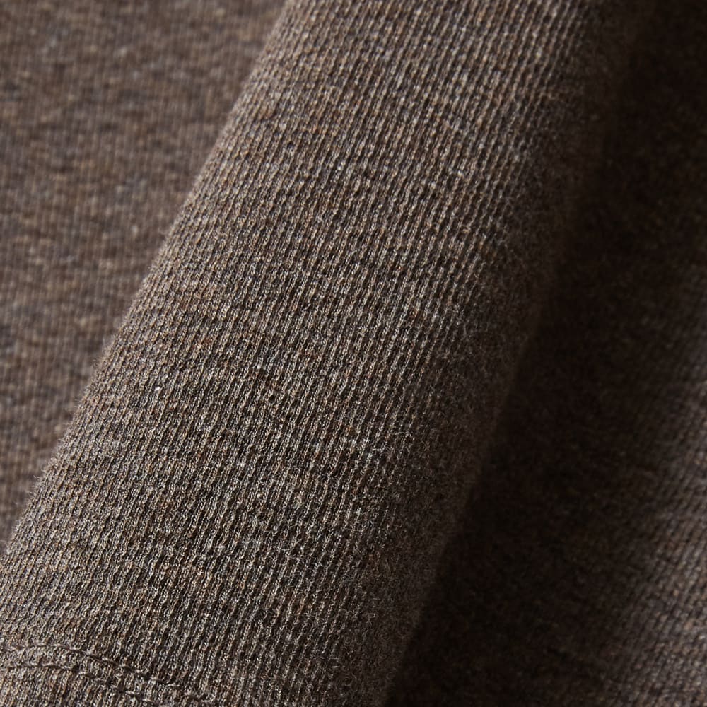 The Luxe Micro-Rib Turtleneck in Heathered Fatigue — detail view