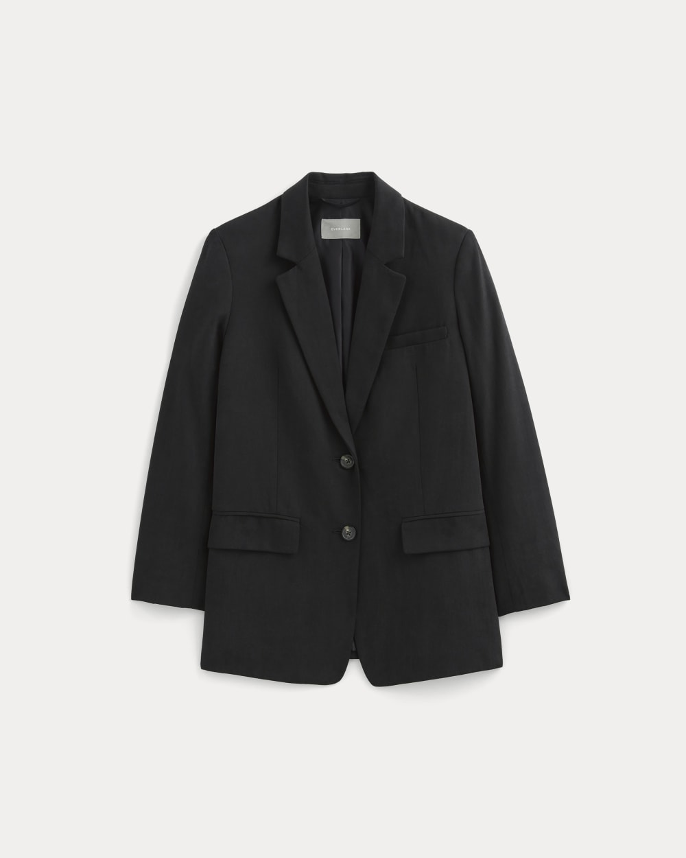 The Oversized Blazer in Buttersmooth in Black — alternate view