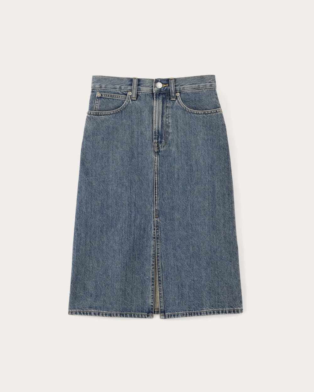 The Mid-Way Skirt in Mid Blue — alternate view