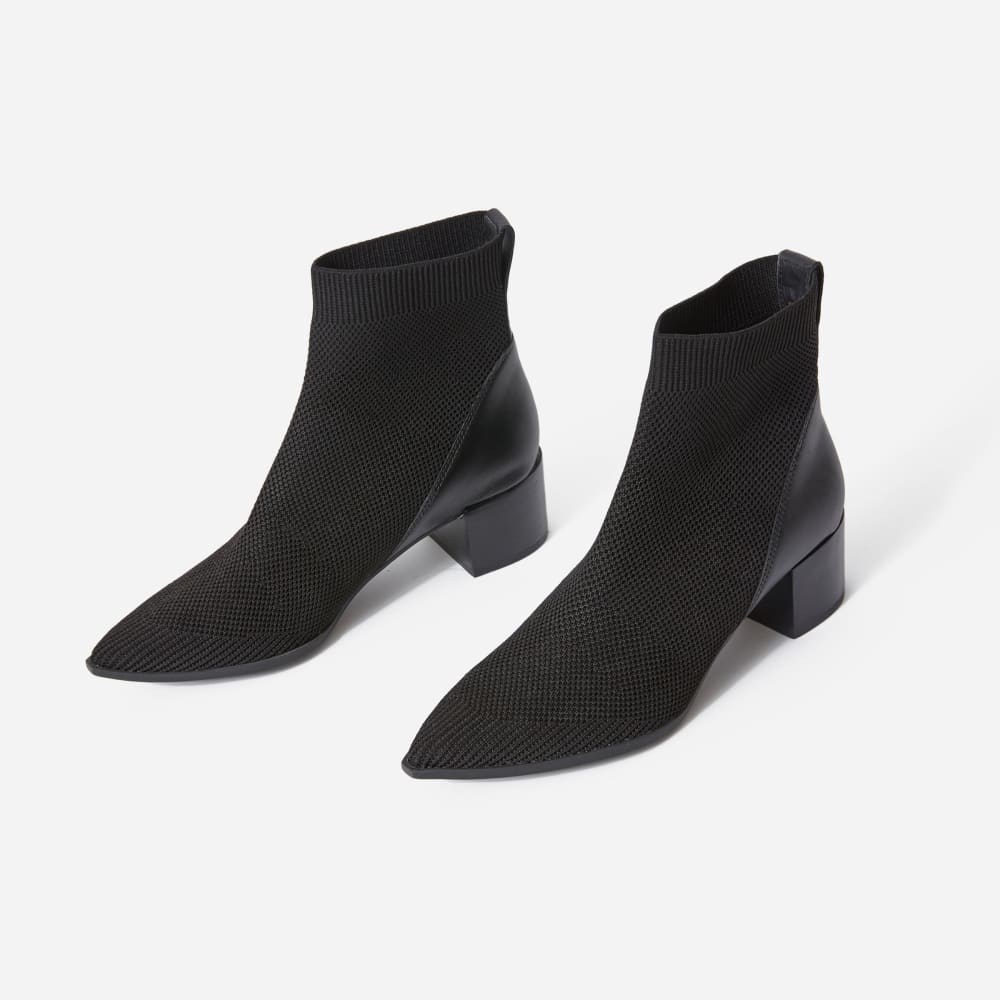 The Boss Boot in ReKnit in Black — detail view
