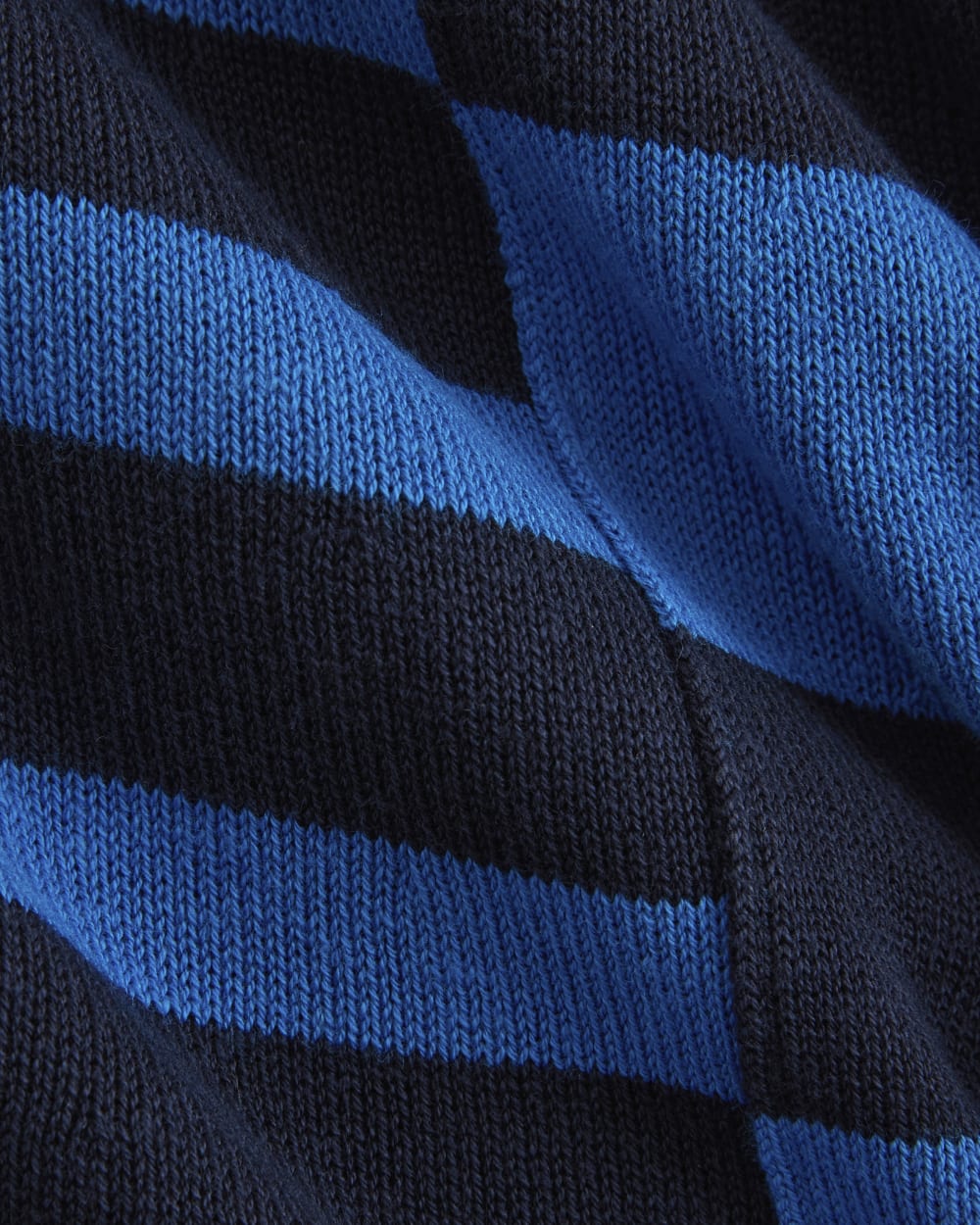 Striped Sweater Midi Dress in Imperial Blue/True Navy Duo Stripe — detail view