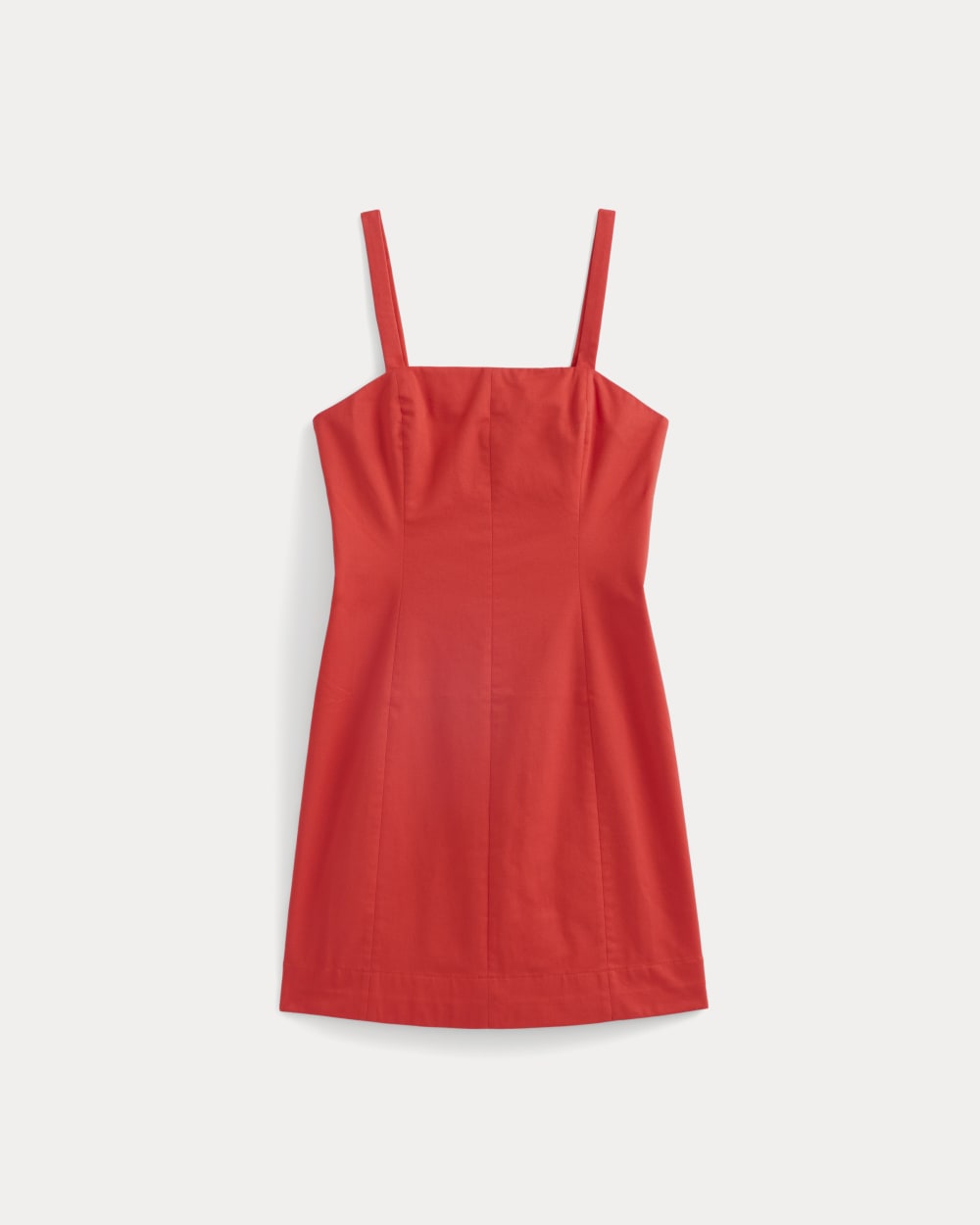 Seamed Mini Dress in Fiery Red — alternate view