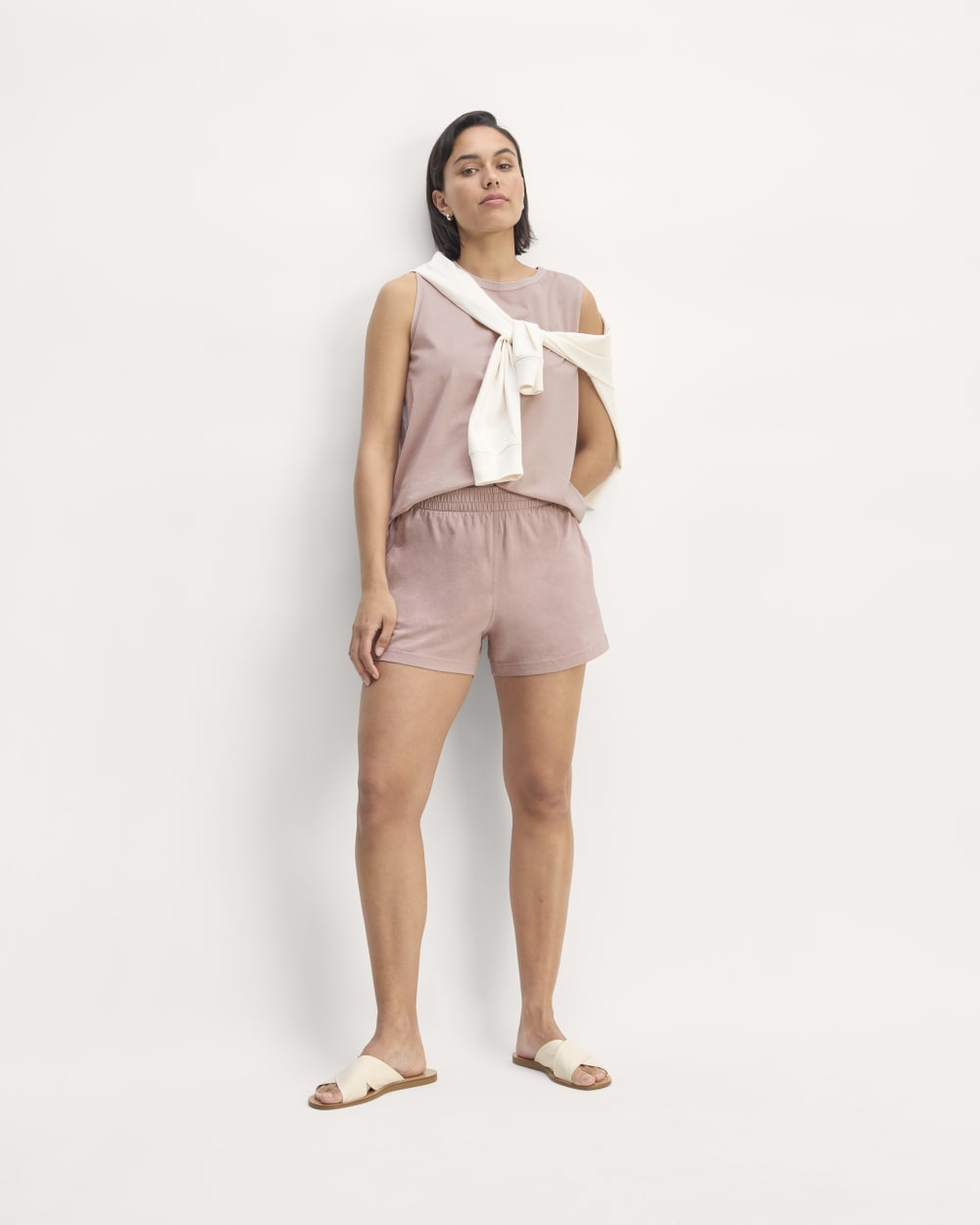 The Off-Duty Short in Dusty Rose — front view