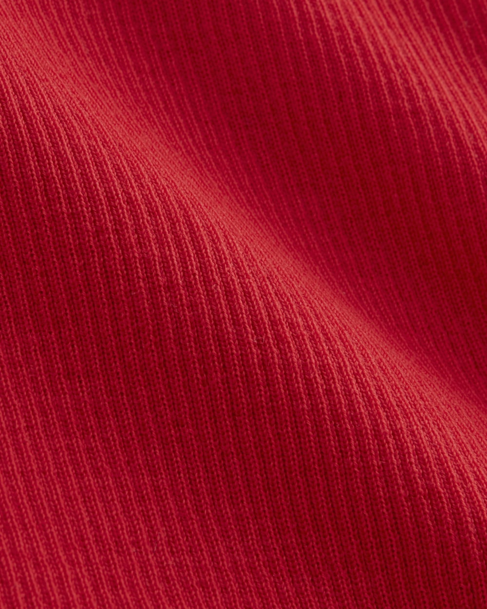 The Sweater Tee in Ultrasoft Merino in Classic Red — detail view