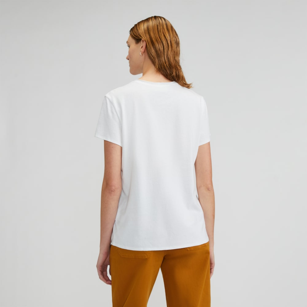 The Relaxed Hemp Tee in White — detail view