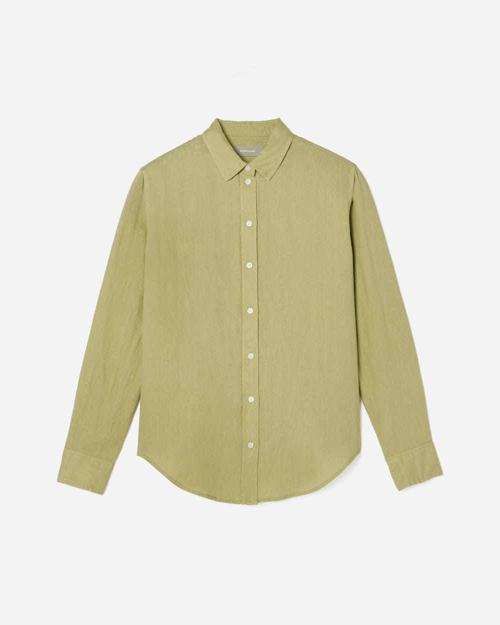 The Must-Have Shirt in Linen in Leek — detail view