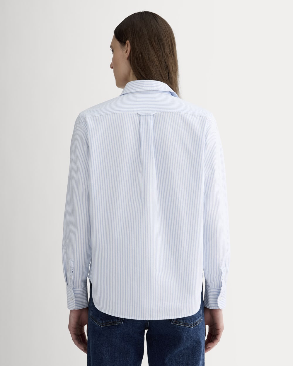 The Must-Have Oxford Shirt in White / Blue — detail view