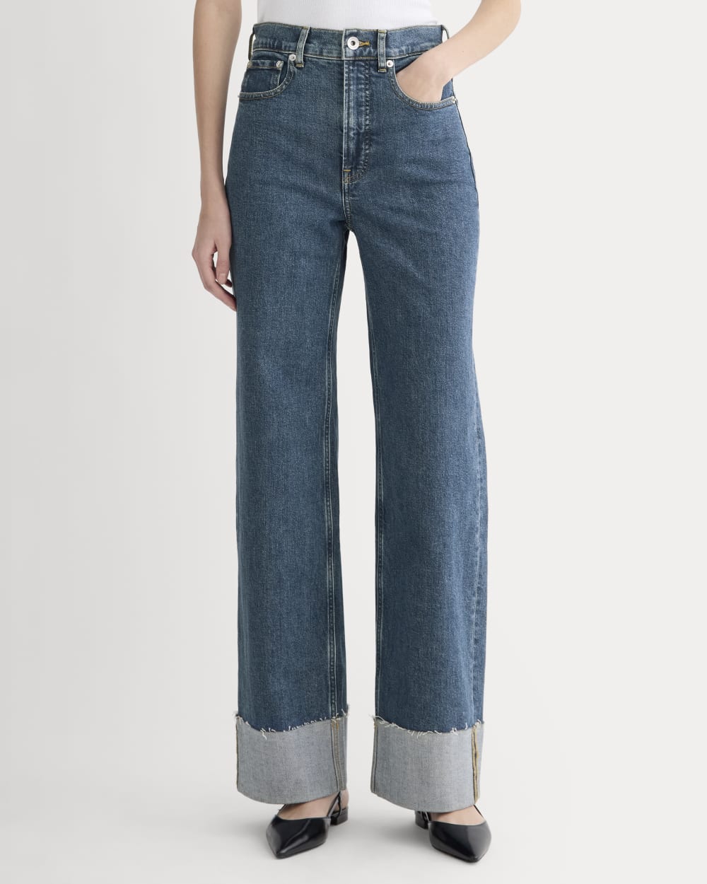 The Way-High® Sailor Jean 2.0 in Mid Indigo — detail view