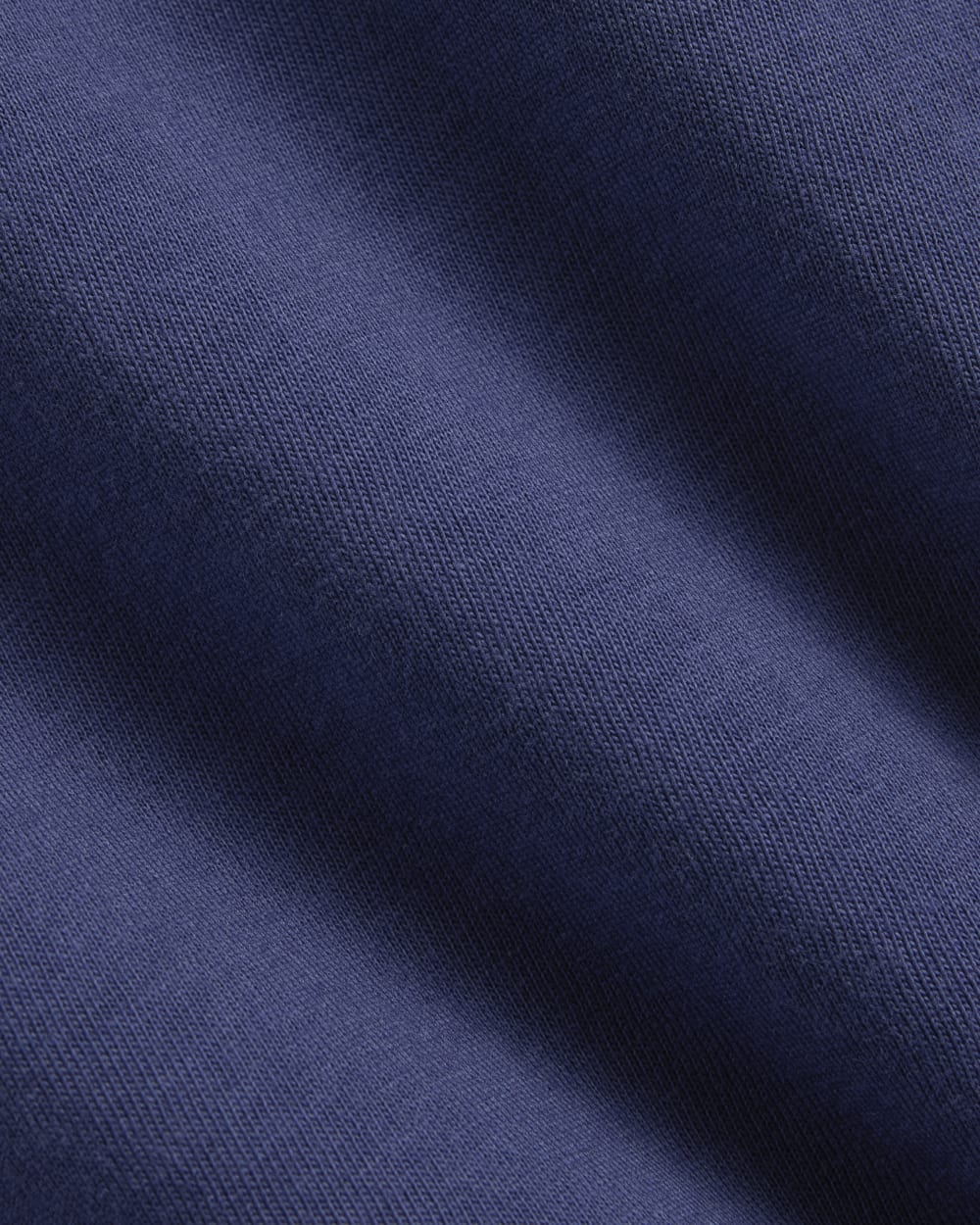 The Box-Cut Tee in Essential Cotton in Deep Cobalt — detail view