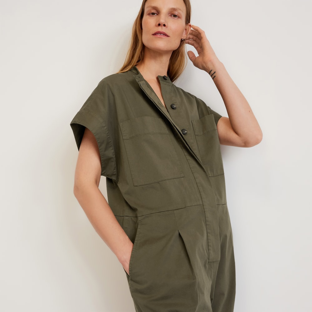 The Easy Workwear Jumpsuit in Kalamata — detail view