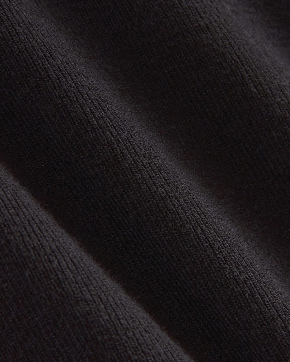 The Knit Polo Dress in Black — detail view