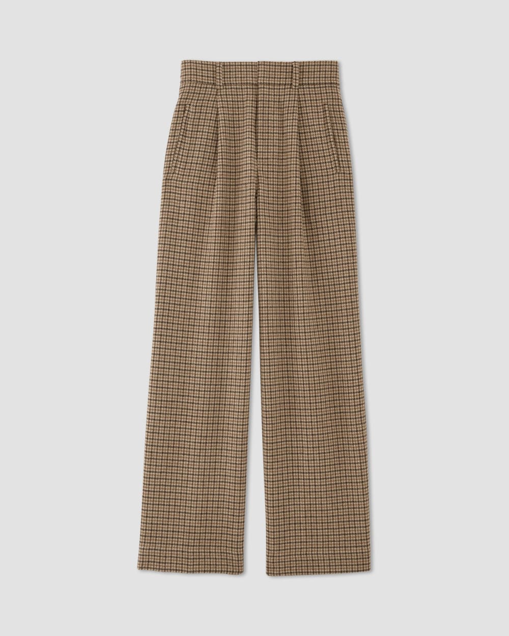 The ReWool® Way-High Drape Pant in Camel Houndstooth — alternate view