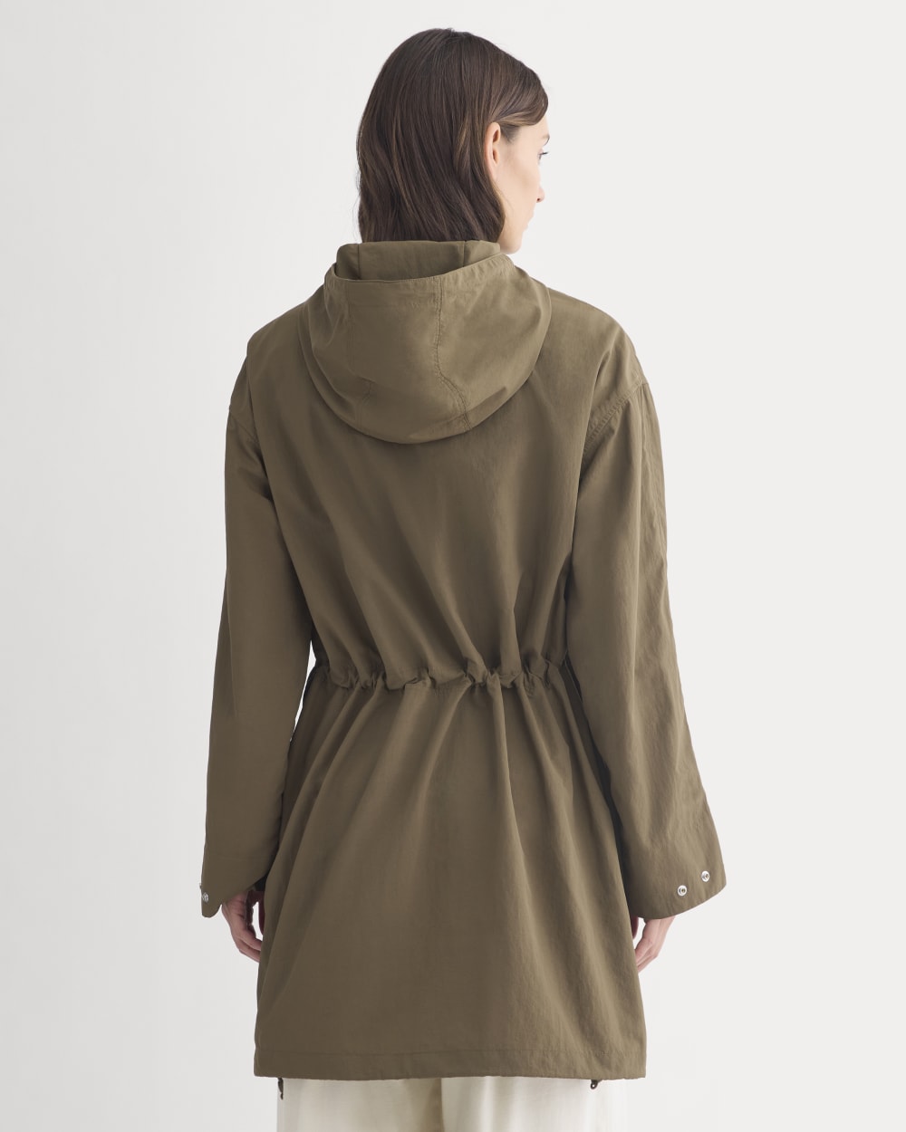 Oversized Parachute Parka in Beech — detail view