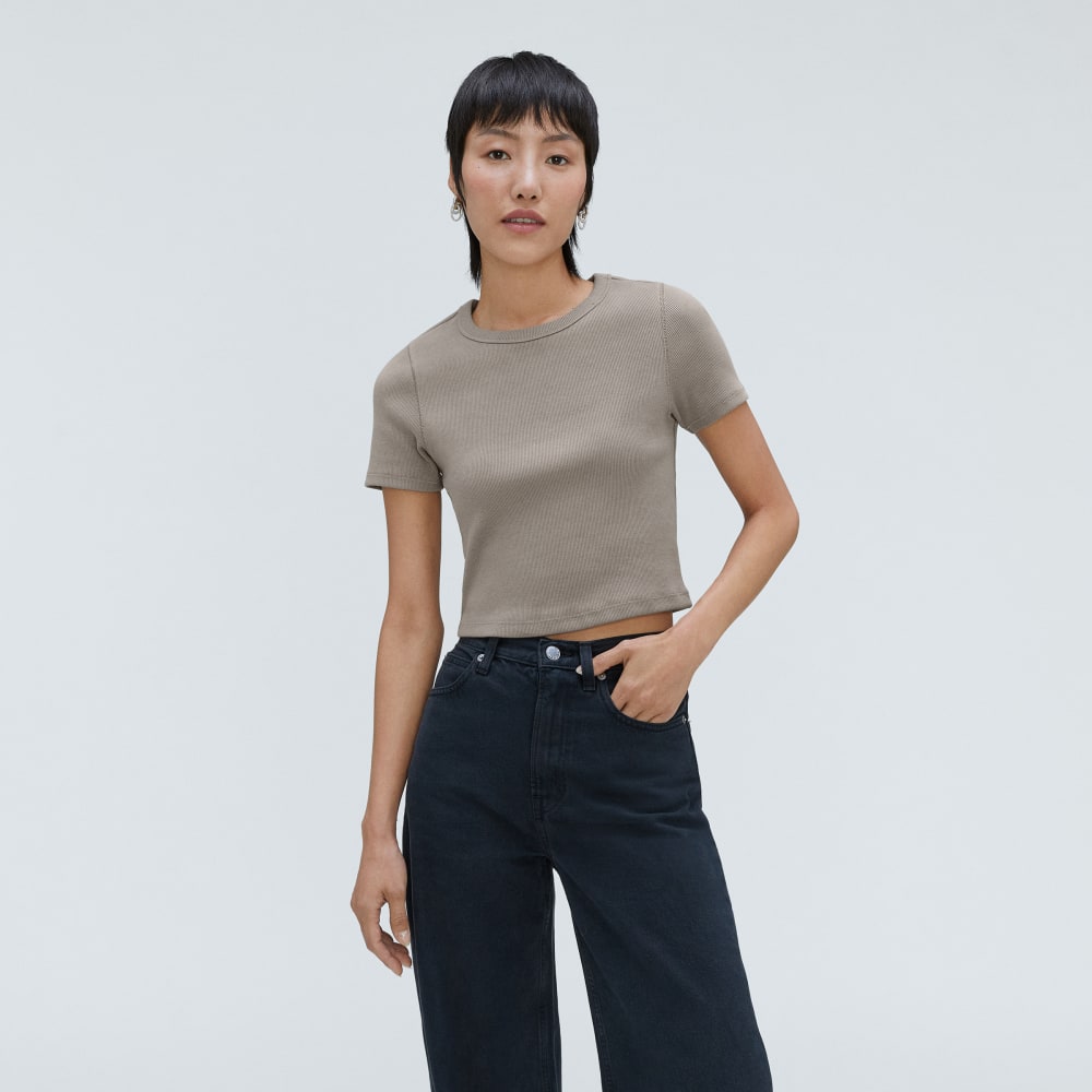 The ’90s Rib Tee in Clay — alternate view