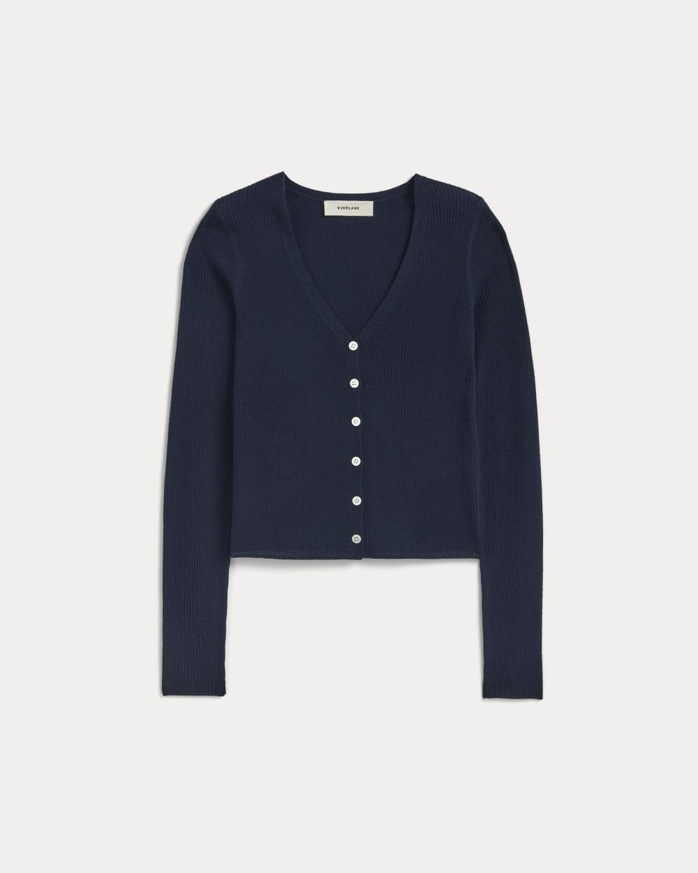 The Cardigan in Ultrasoft Merino in Navy — alternate view