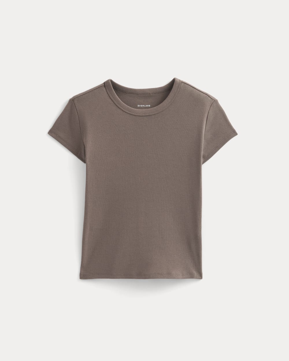 RetroSoft Cotton Crew in Deep Taupe — alternate view
