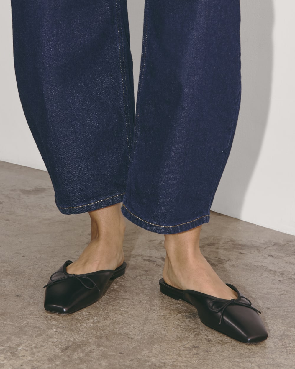 The Ballet Mule in Black — alternate view